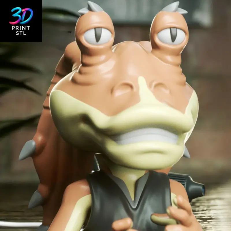 Jar Jar Binks Chibi Star Wars | STL File for 3D Printing - Image 2