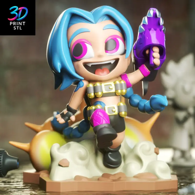 Jinx Chibi League of Legends | STL for 3D Printers