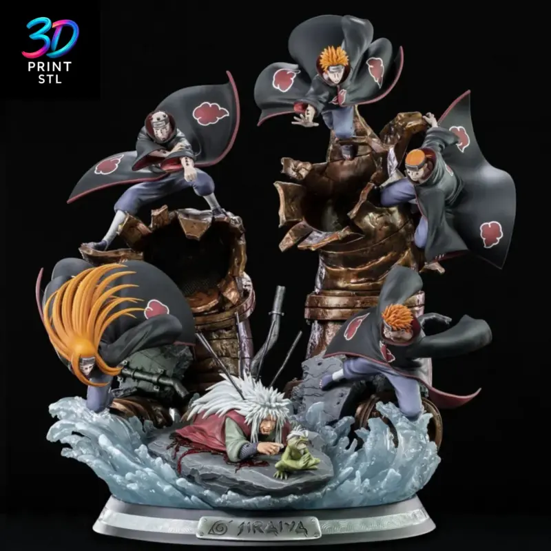 Jiraiya vs Pain Diorama Naruto Shippuden | STL File for 3D Printing