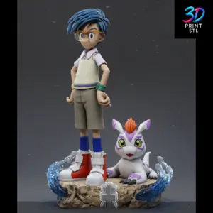 Joe & Gomamon Figure Digimon Adventure | STL File for 3D Printing