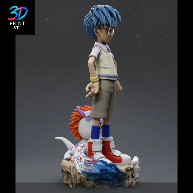 Joe & Gomamon Figure Digimon Adventure | STL File for 3D Printing - Image 3