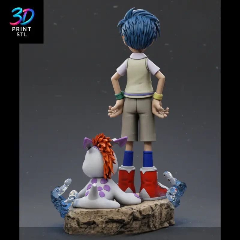 Joe & Gomamon Figure Digimon Adventure | STL File for 3D Printing - Image 4
