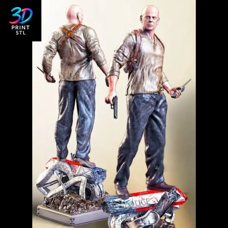 John McClane Figure Die Hard | STL File for 3D Printing