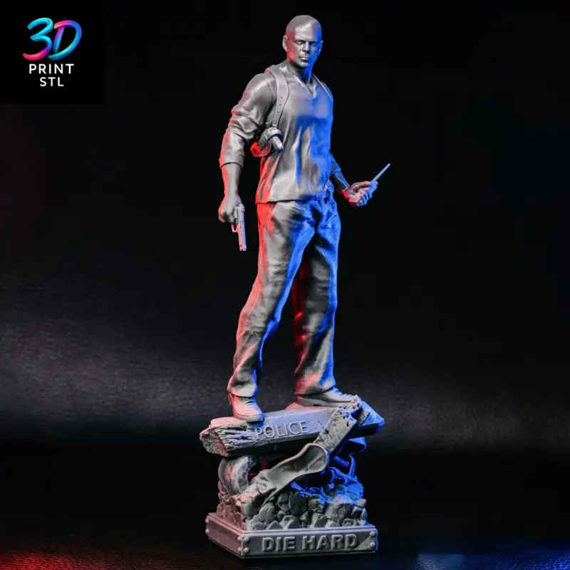 John McClane Figure Die Hard | STL File for 3D Printing - Image 2