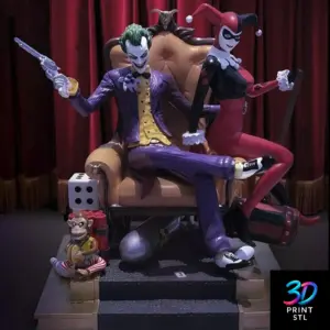 Joker and Harley Quinn Diorama DC Comics | 3D Print File | STL