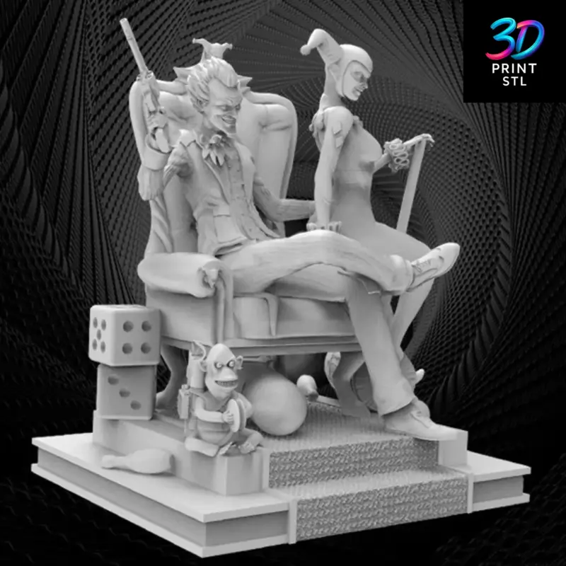 Joker and Harley Quinn Diorama DC Comics | 3D Print File | STL - Image 4
