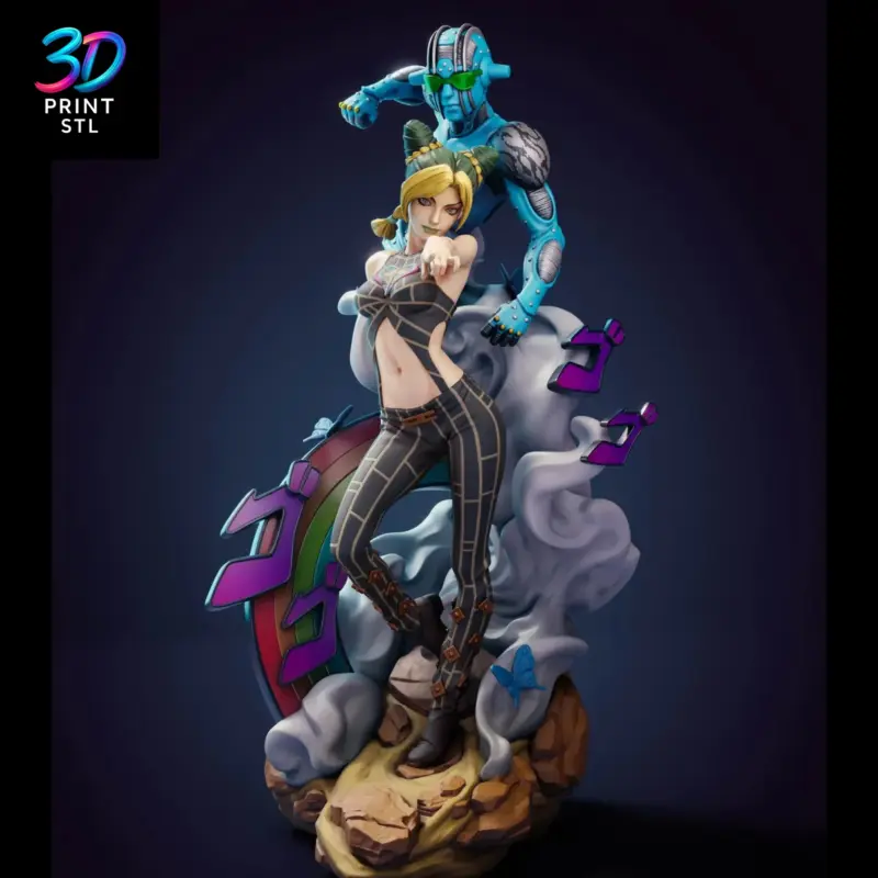 Jolyne Cujoh & Stand JoJo’s Bizarre Adventure | STL File for 3D Printing