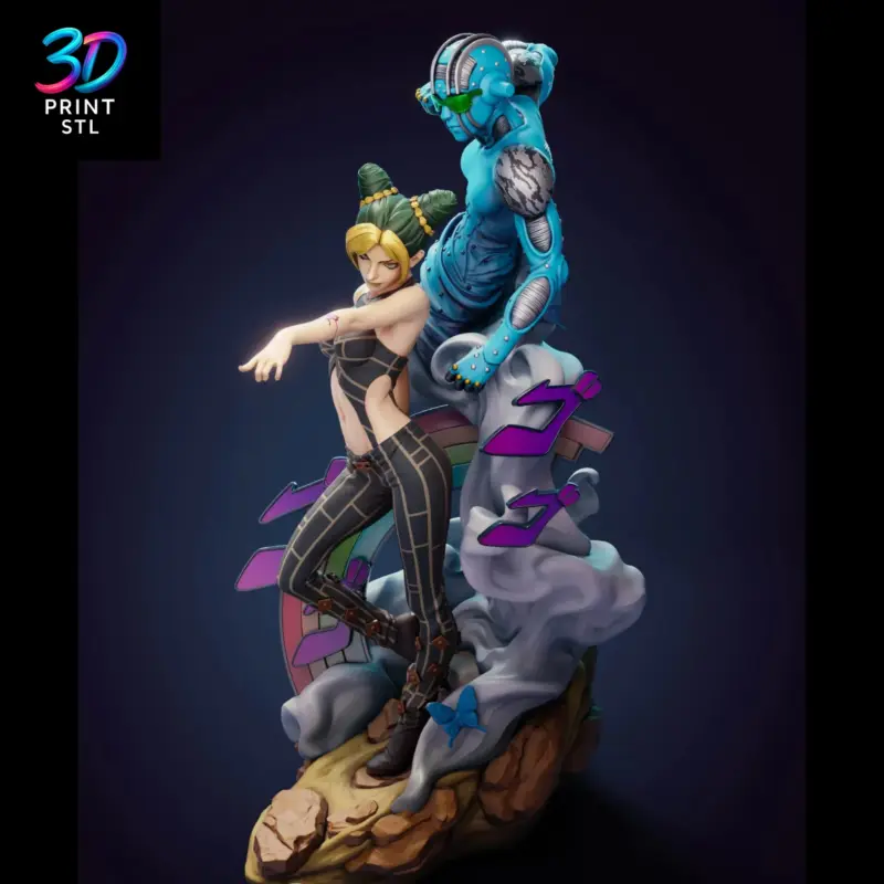 Jolyne Cujoh & Stand JoJo’s Bizarre Adventure | STL File for 3D Printing - Image 2