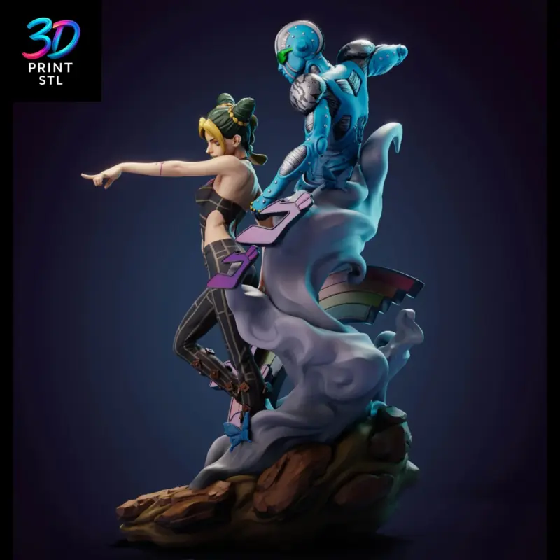 Jolyne Cujoh & Stand JoJo’s Bizarre Adventure | STL File for 3D Printing - Image 3