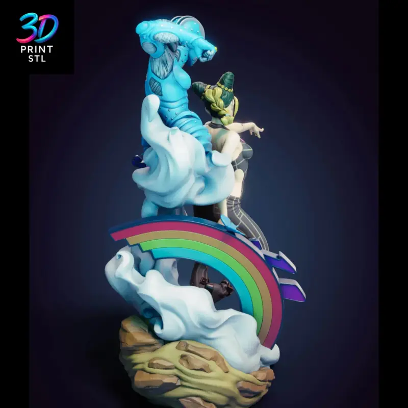 Jolyne Cujoh & Stand JoJo’s Bizarre Adventure | STL File for 3D Printing - Image 4