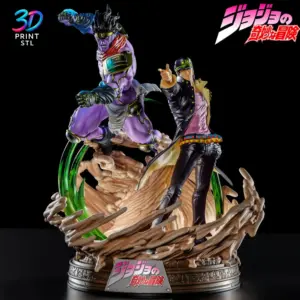 Jotaro Kujo & Star Platinum Diorama Jojo's | 3D Print Model | STL