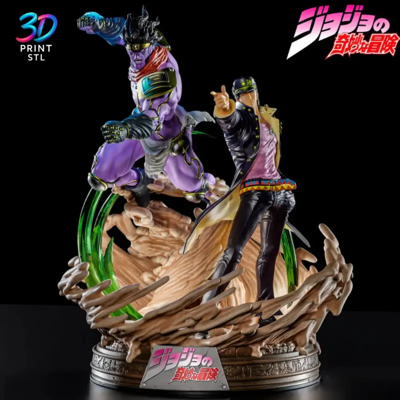 Jotaro Kujo & Star Platinum Diorama Jojo's | 3D Print Model | STL