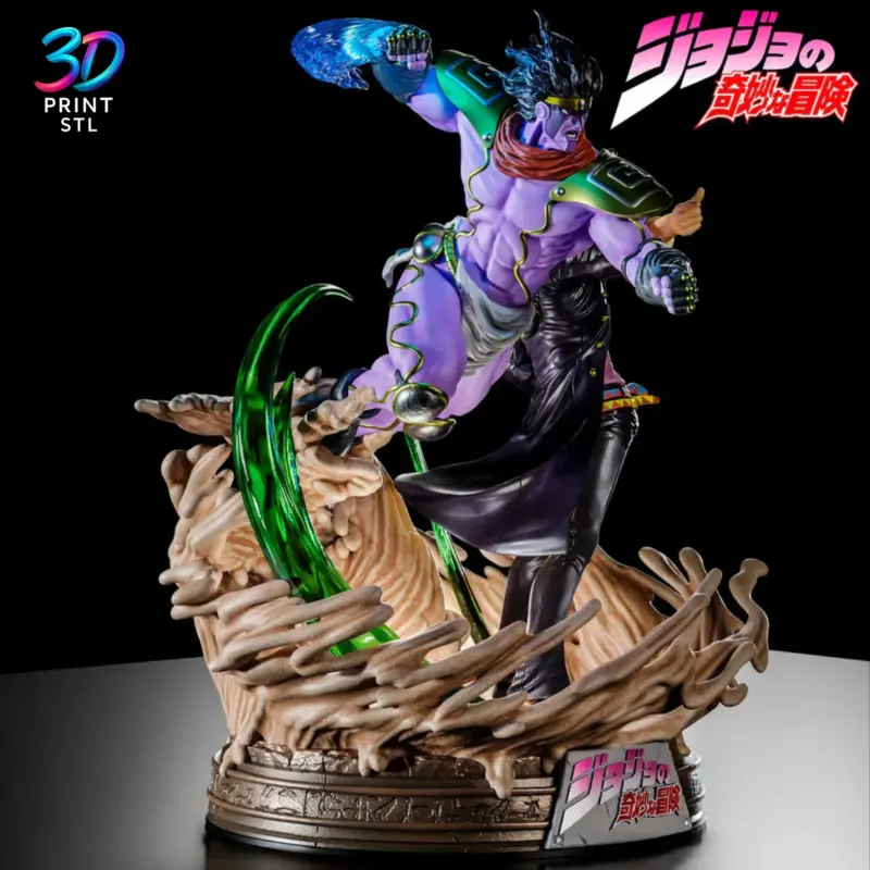 Jotaro Kujo & Star Platinum Diorama Jojo's | 3D Print Model | STL - Image 3