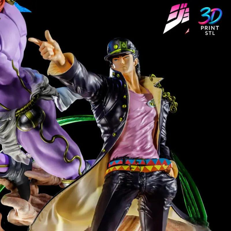 Jotaro Kujo & Star Platinum Diorama Jojo's | 3D Print Model | STL - Image 4