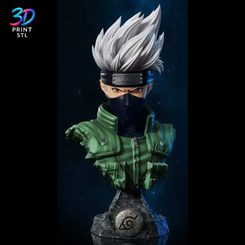 Kakashi Hatake Bust Naruto Shippuden | 3D Print Model | STL
