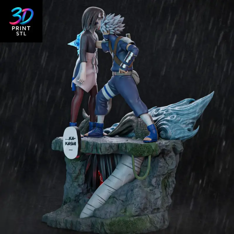 Kakashi and Rin Diorama Naruto Shippuden | 3D Print Model | STL - Image 2