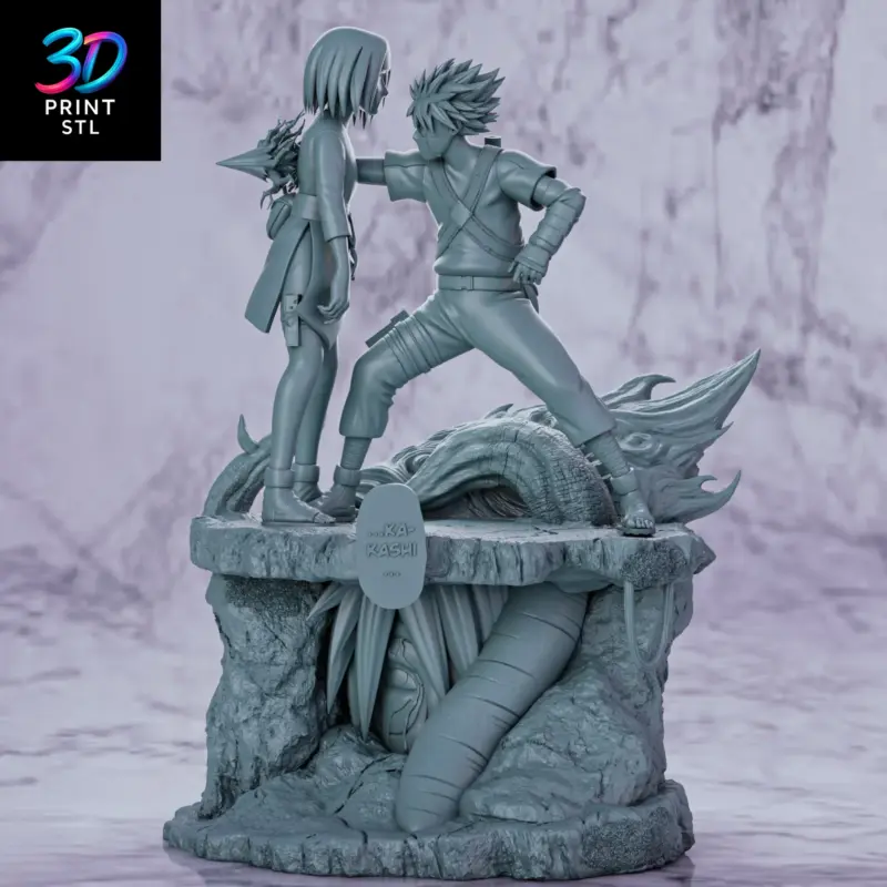 Kakashi and Rin Diorama Naruto Shippuden | 3D Print Model | STL - Image 6