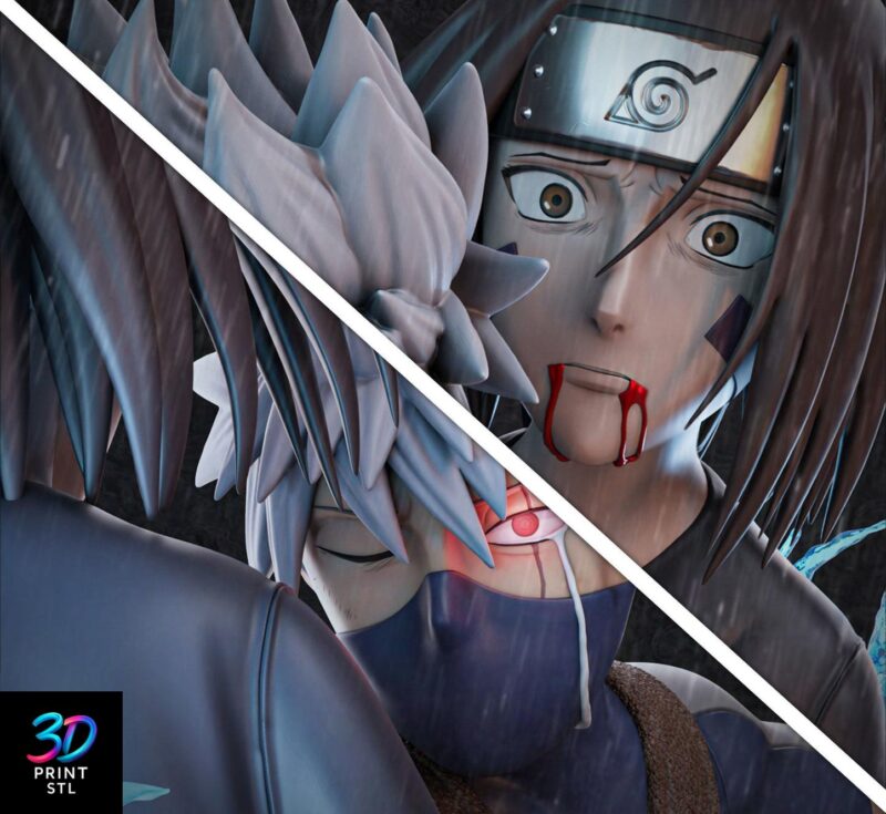 Kakashi vs. Rin Figure Naruto | STL for 3D Printers
