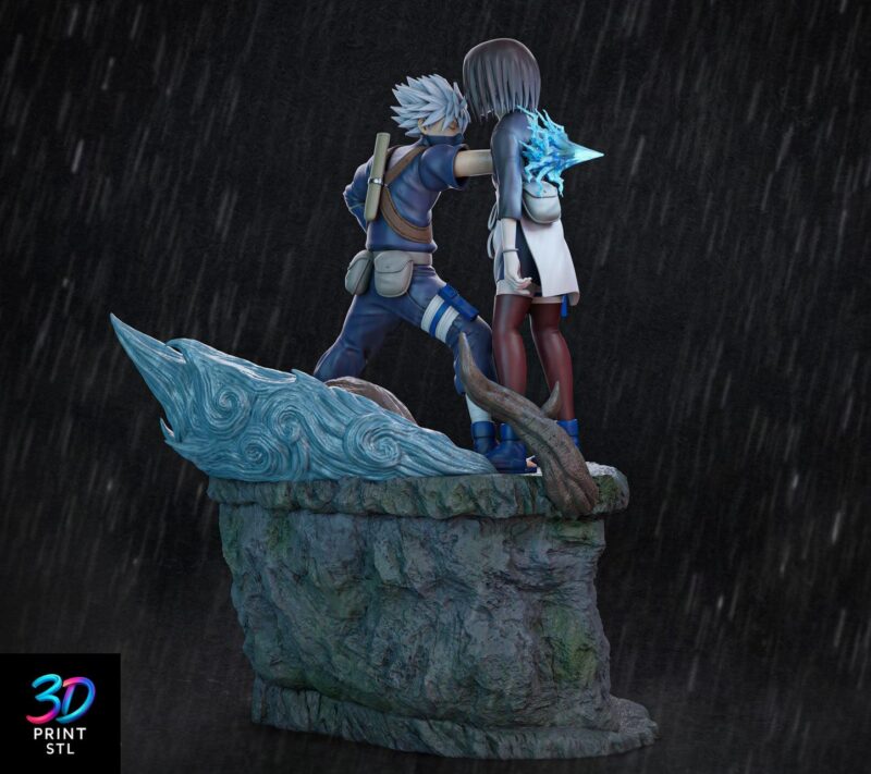 Kakashi vs. Rin Figure Naruto | STL for 3D Printers - Image 4
