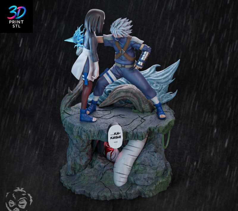 Kakashi vs. Rin Figure Naruto | STL for 3D Printers - Image 5