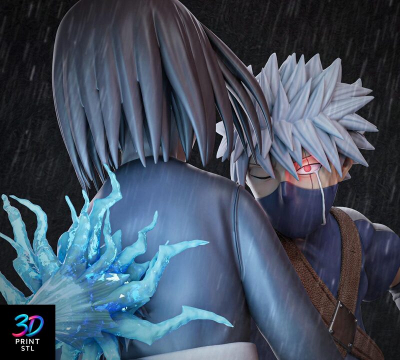 Kakashi vs. Rin Figure Naruto | STL for 3D Printers - Image 6