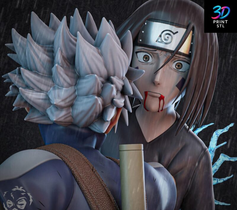 Kakashi vs. Rin Figure Naruto | STL for 3D Printers - Image 7