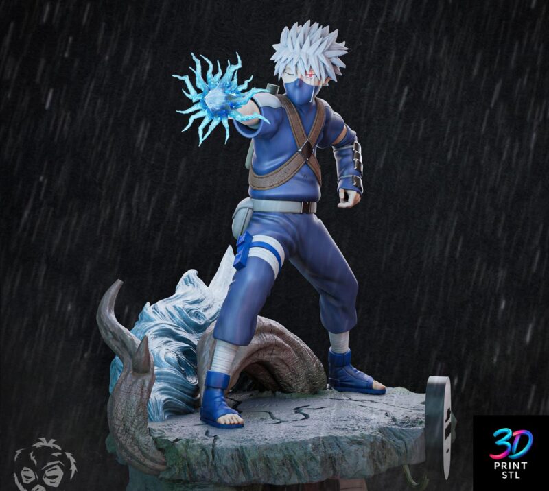 Kakashi vs. Rin Figure Naruto | STL for 3D Printers - Image 8