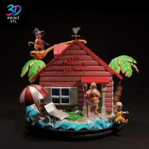 Kame House Diorama Dragon Ball | 3D Print File | STL