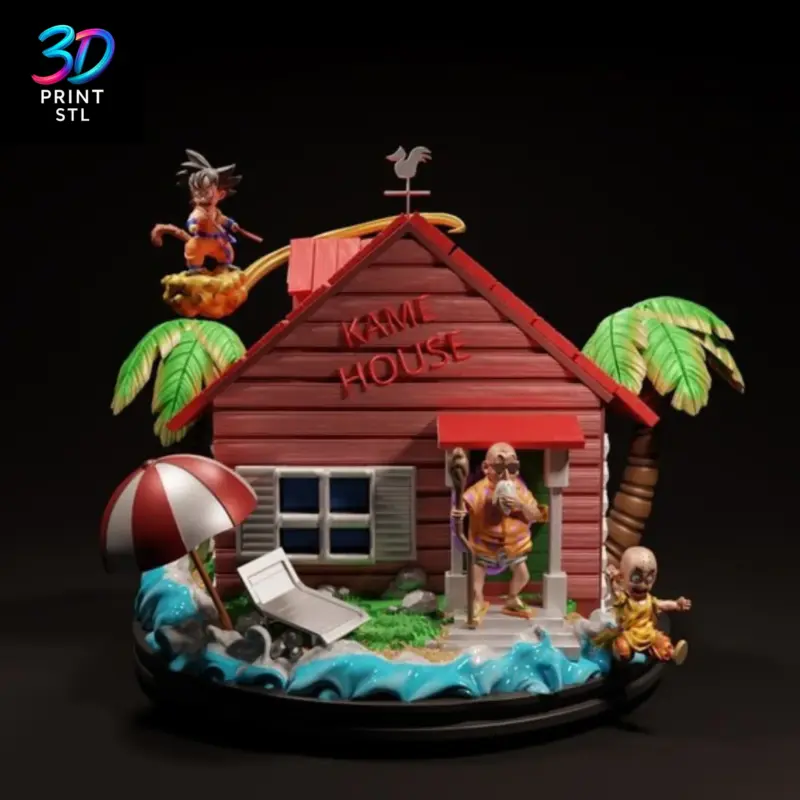 Kame House Diorama Dragon Ball | 3D Print File | STL