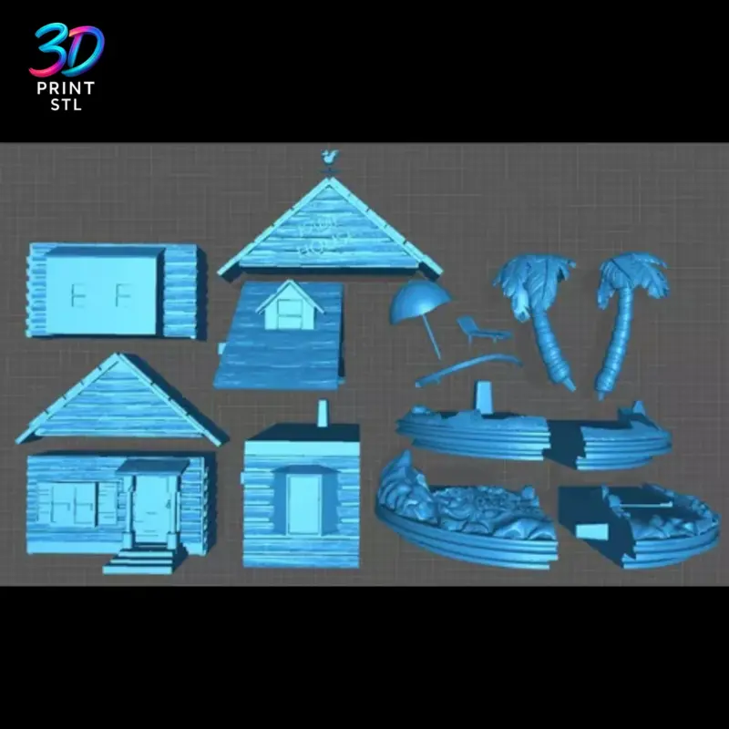 Kame House Diorama Dragon Ball | 3D Print File | STL - Image 3