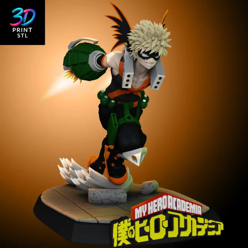 Katsuki Bakugo Figure My Hero Academia | STL for 3D Printers