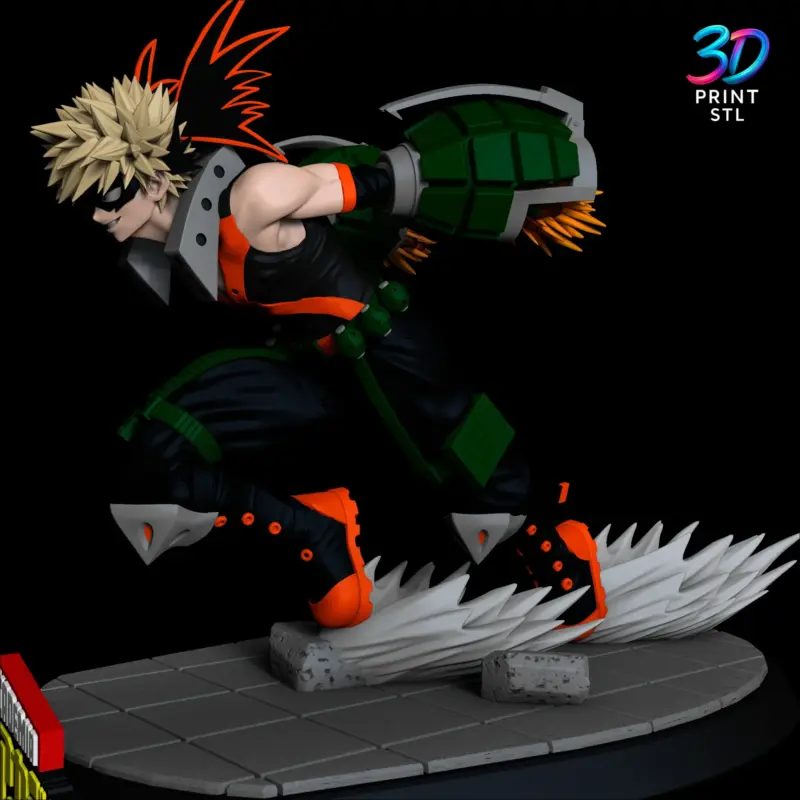 Katsuki Bakugo Figure My Hero Academia | STL for 3D Printers - Image 3