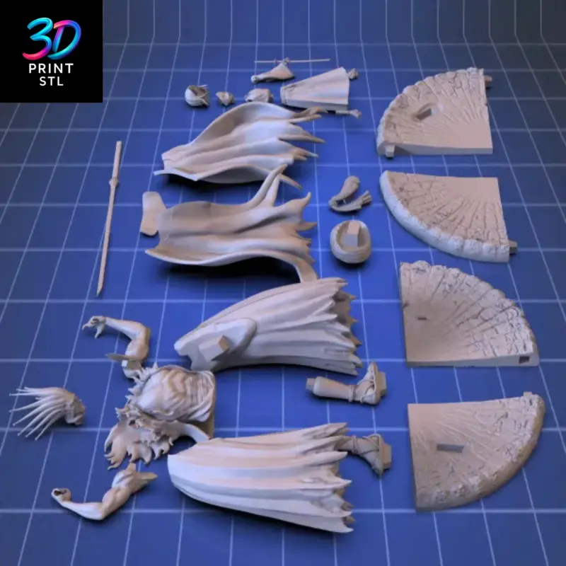Kenpachi Zaraki & Yachiru Kusajishi Diorama Bleach | 3D Print Model | STL - Image 5