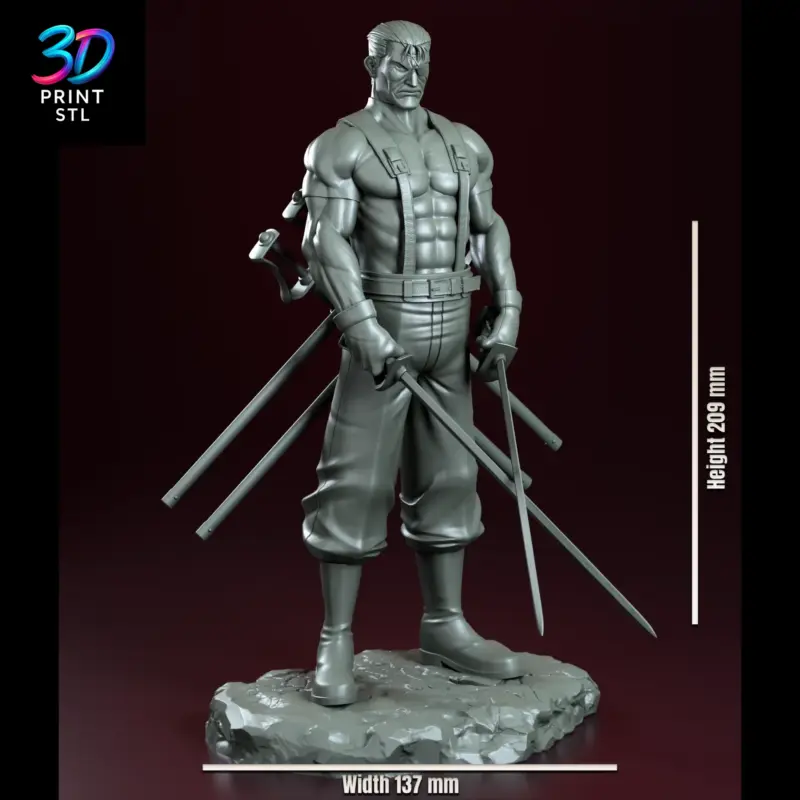 King Bradley Figure Fullmetal Alchemist | STL File for 3D Printing - Image 6