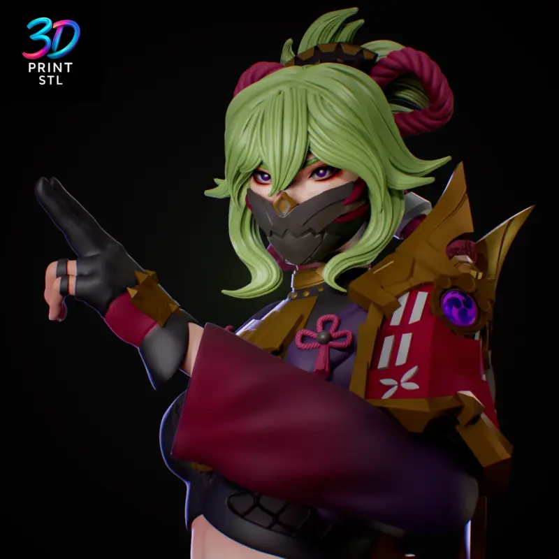 Kuki Shinobu Genshin Impact | STL File for 3D Printing - Image 3