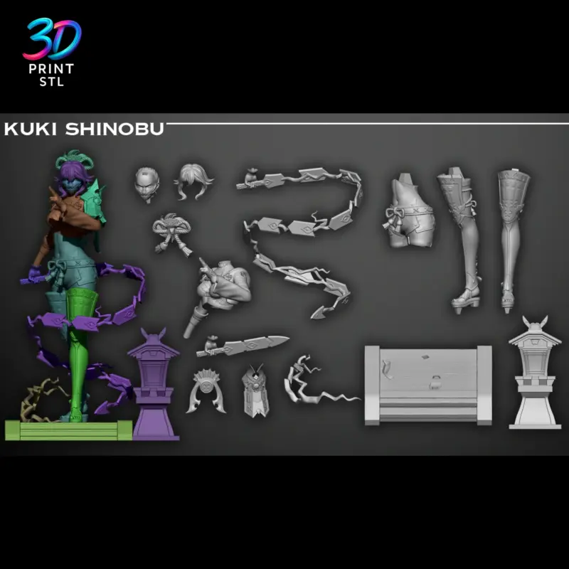 Kuki Shinobu Genshin Impact | STL File for 3D Printing - Image 5