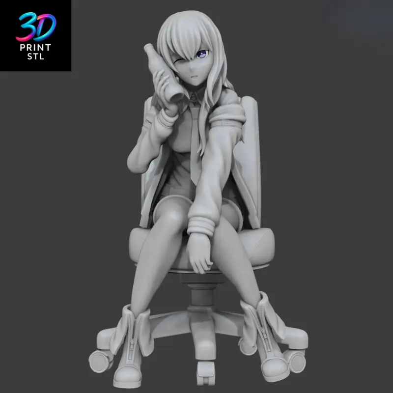 Kurisu Makise Figure Steins;Gate | 3D Print Model | STL - Image 3