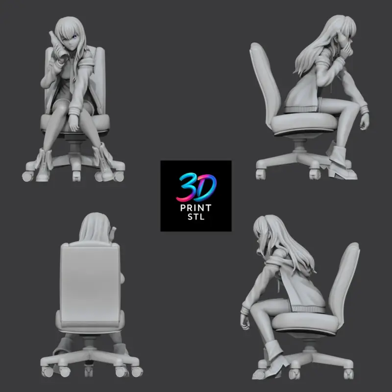 Kurisu Makise Figure Steins;Gate | 3D Print Model | STL - Image 4