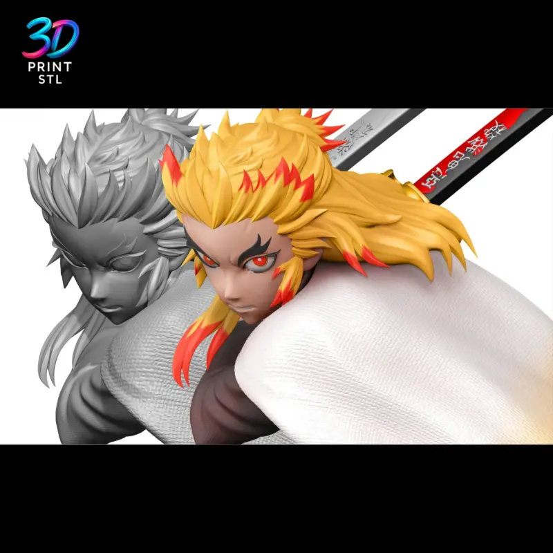 Kyojuro Rengoku Figure Demon Slayer | STL File for 3D Printing - Image 2