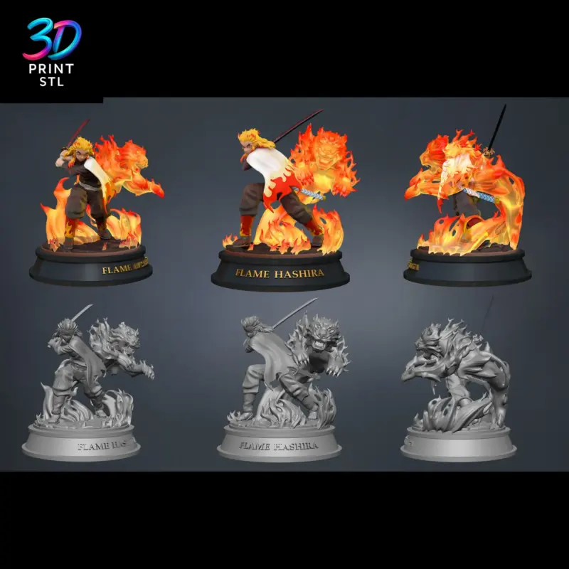 Kyojuro Rengoku Figure Demon Slayer | STL File for 3D Printing - Image 3