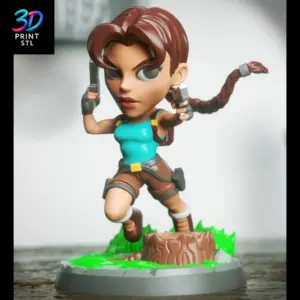 Lara Croft Chibi Tomb Raider | 3D Print Model | STL