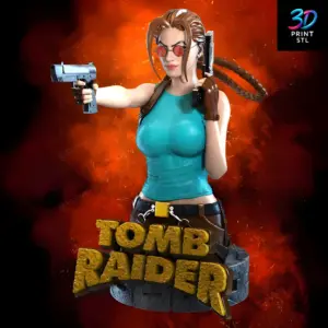 Lara Croft Bust Tomb Raider | STL for 3D Printers