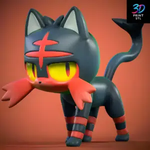 Litten Pokémon | STL for 3D Printers