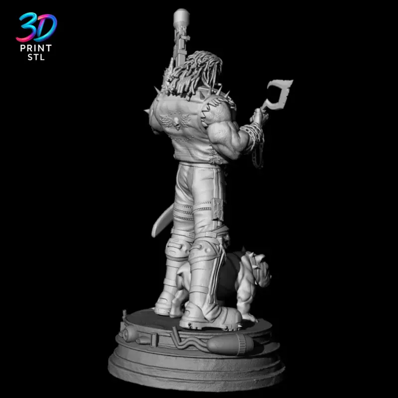 Lobo & Dawg Figure DC Comics | STL File for 3D Printing - Image 4