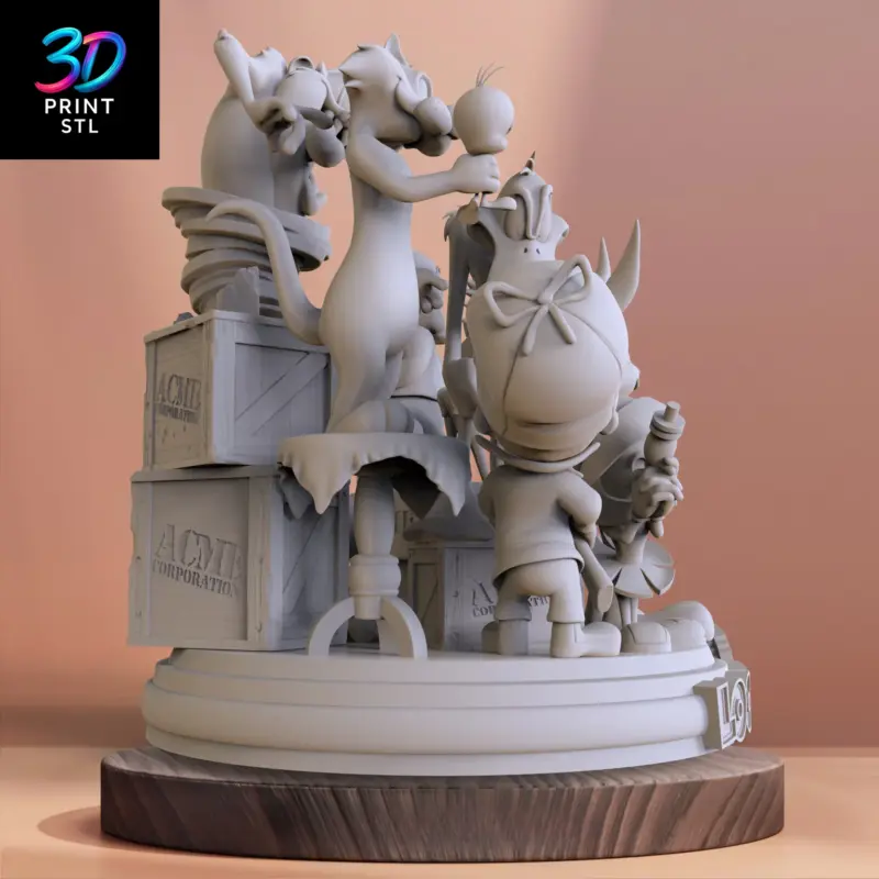 Looney Tunes Diorama | STL for 3D Printers - Image 3