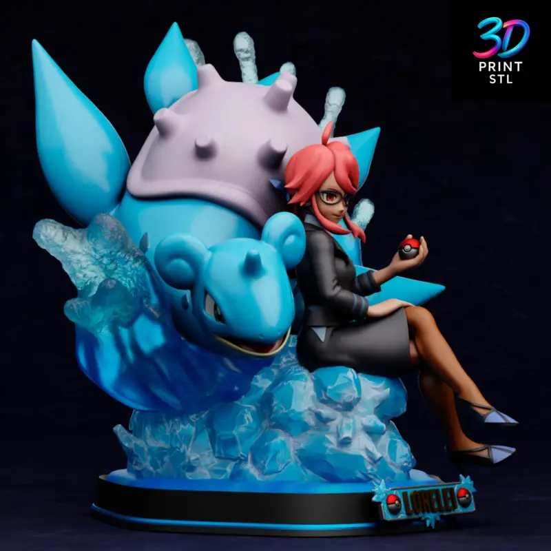 Lorelei & Lapras Pokémon | 3D Print File | STL - Image 3
