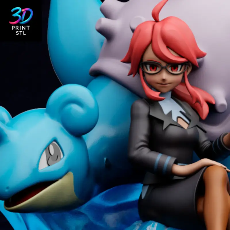 Lorelei & Lapras Pokémon | 3D Print File | STL - Image 4