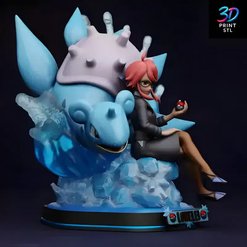 Lorelei and Lapras Pokémon | 3D Print Model | STL - Image 3