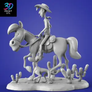 Lucky Luke Diorama | STL for 3D Printers
