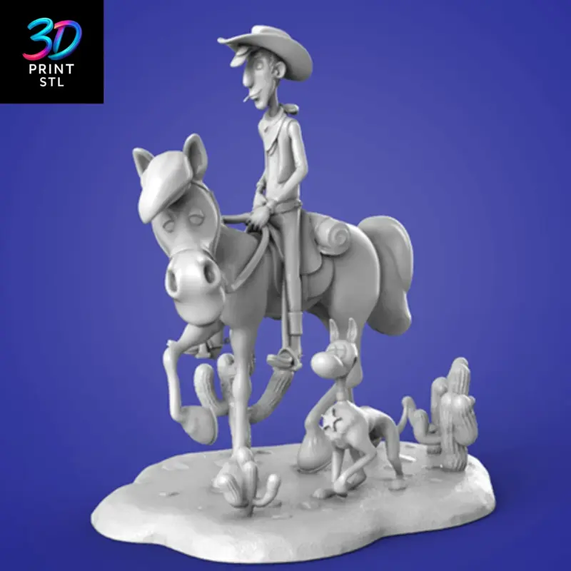 Lucky Luke Diorama | STL for 3D Printers - Image 2